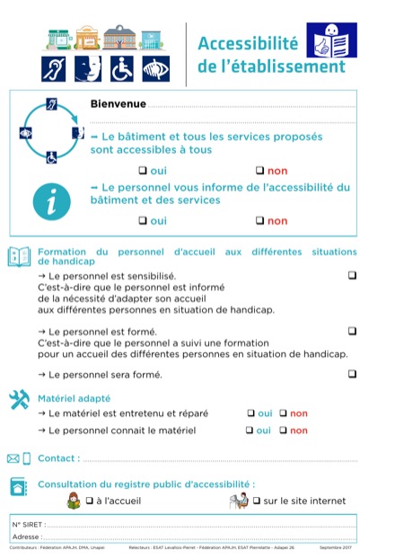 Fiche de synthèse du registre public d'accessibilité du ministère